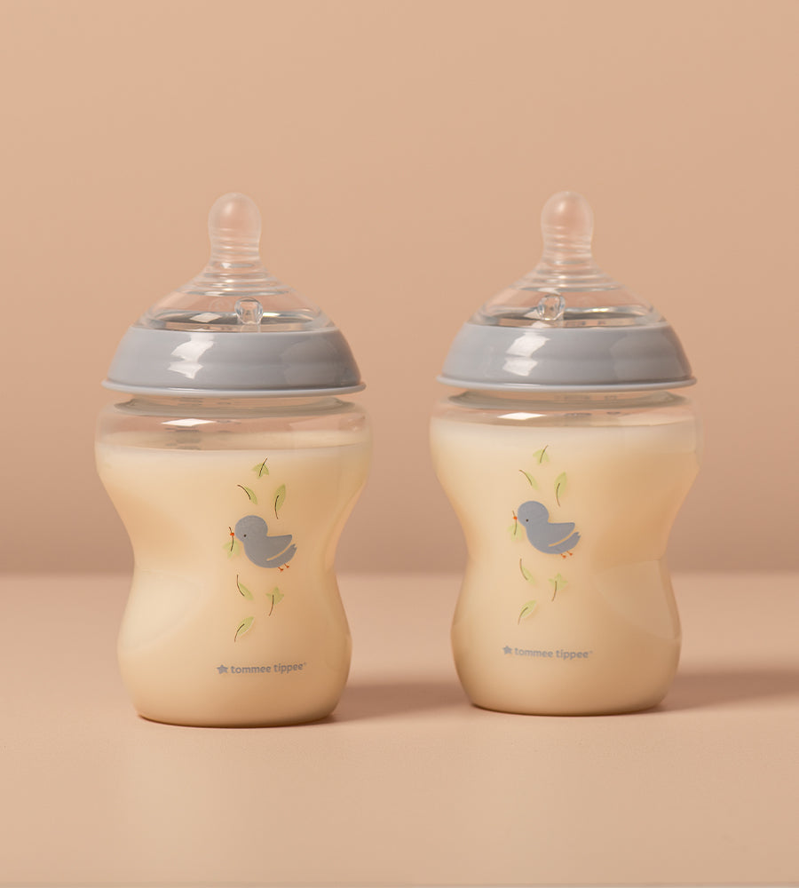 Natural Start Decor PP Bottle with M Teat Pack Of 2 260ML - 423915