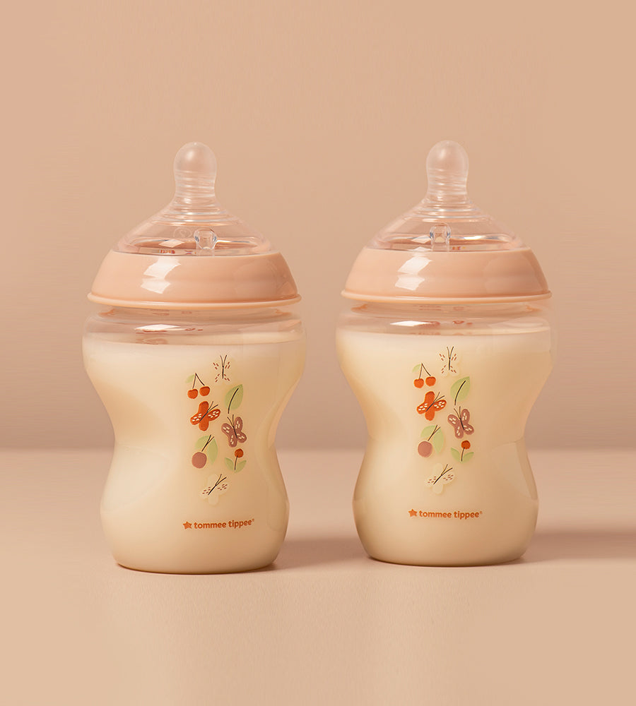 Natural Start Decor PP Bottle with M Teat Pack Of 2 260ML - 423916