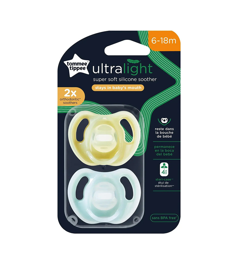 Ultra-Light Silicone Tommee Tippee Soother 2 Pack 6-18M - 433451