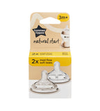 Natural Start Medium Flow Soft Teat 2-PK Tommee Tippee - 423962