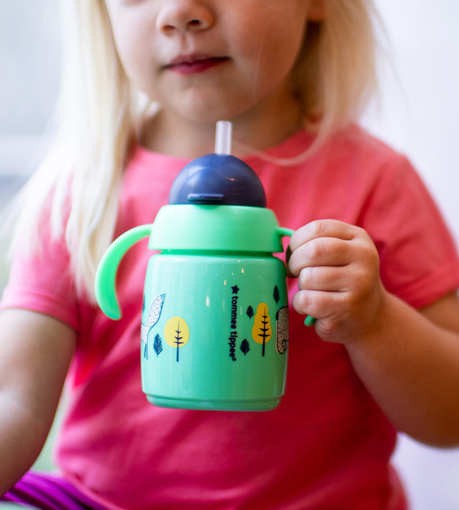1X TRNR Straw Cup AL IL Green Tommee Tippee 300ML - 447830