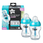 260ML/9OZ 2-PK Adv Anti Colic Bottle Tommee Tippee 422525