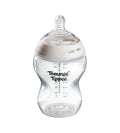 Tommee Tippee baby bottle on a white background