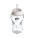 Tommee Tippee baby bottle on a white background