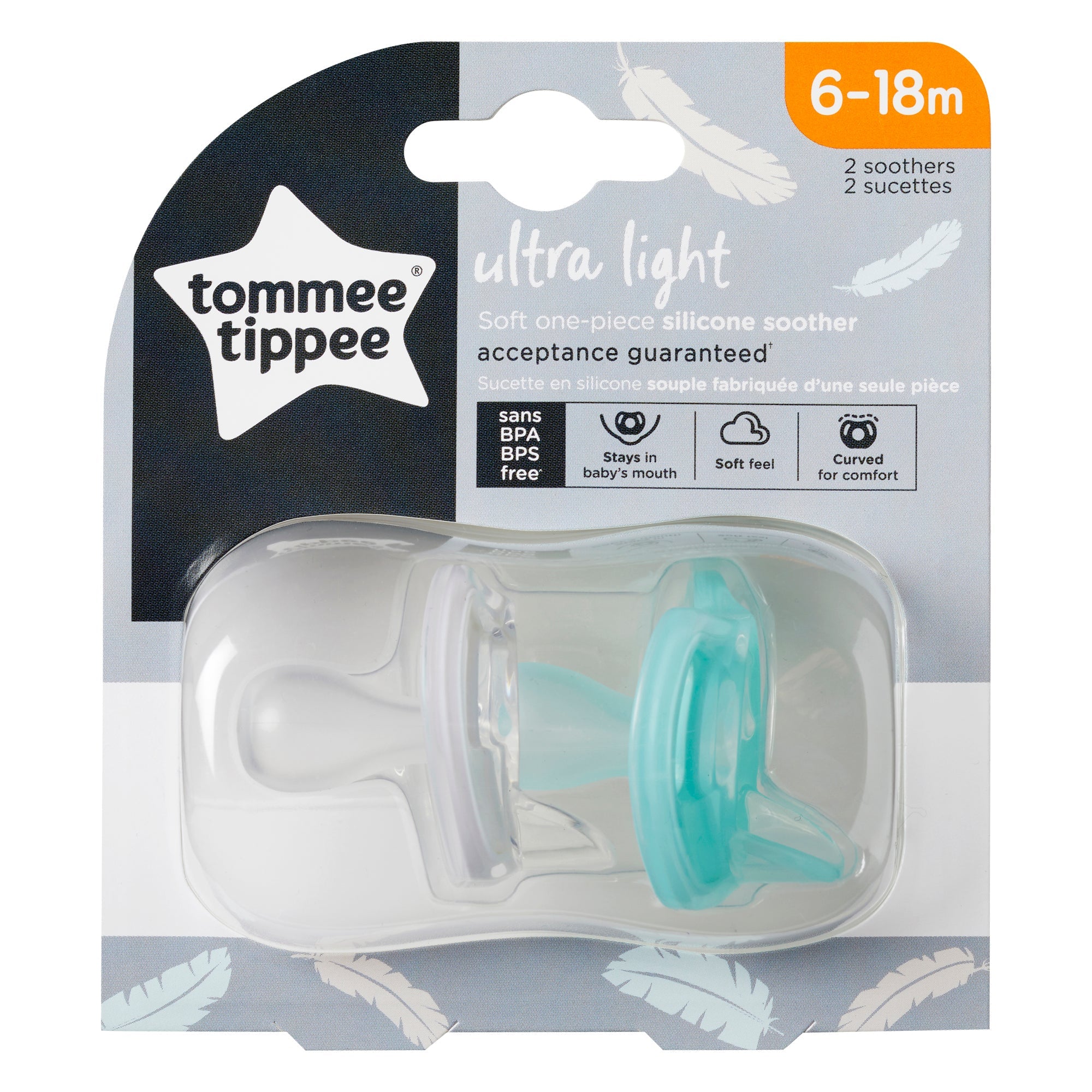 Silicone Soother 2-PK Tommee Tippee 6-18M - 433453