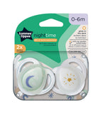 Night Time Pacifier 2-PK Tommee Tippee 0-6M - 533465