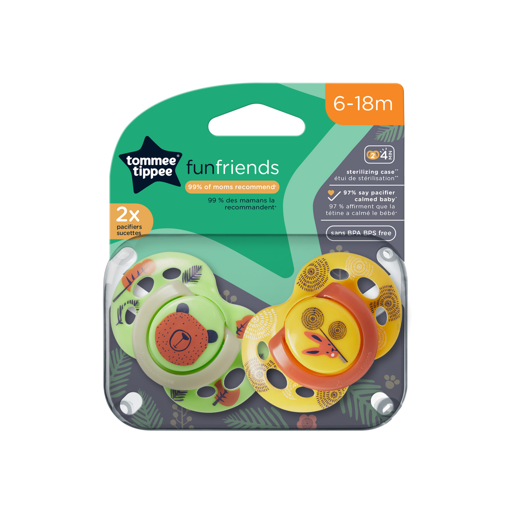 Fun Style Pacifiers 2-PK Tommee Tippee 6-18M - 533457