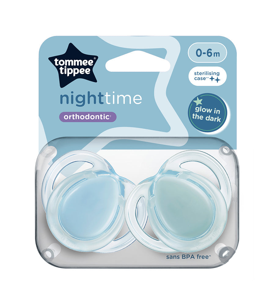 Night Time Soother 2-PK Tommee Tippee 0-6M - 433380