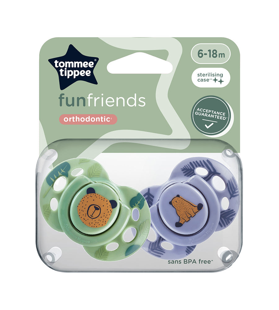 Closer to Nature Orthodontic Soothers Pack Of 2 6-18M - 433358