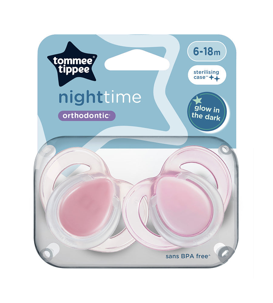 Closer to Nature Night Time 2 Orthodontic Soothers 6-18M - 433362