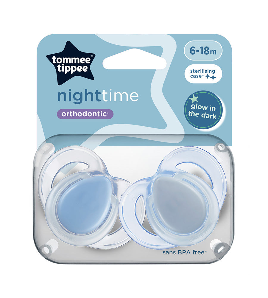 Closer to Nature Night Time 2 Orthodontic Soothers 6-18M - 433362