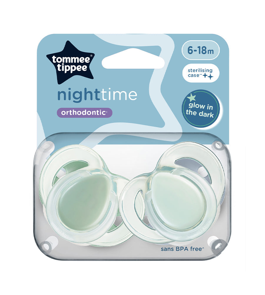 Closer to Nature Night Time 2 Orthodontic Soothers 6-18M - 433362
